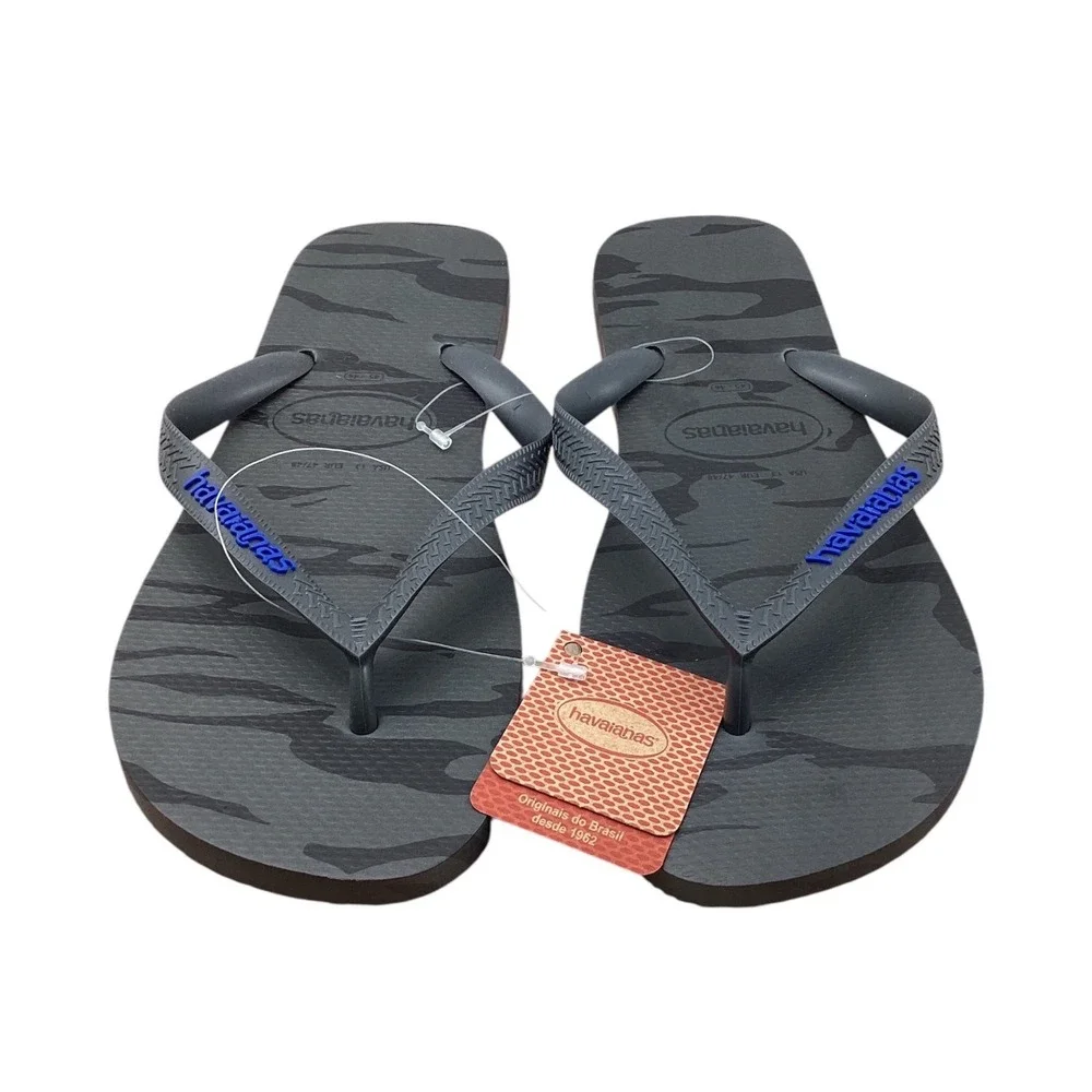 Havaianas Top Camo Mens Flip Flops Grey Camouflage Sandals USA 13 EUR 47/48